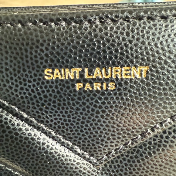 NEW Saint Laurent Black Iconic TRIBECA Chevron Shoulder Bag - Picture 2 of 7